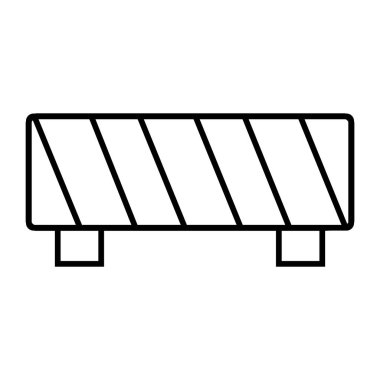 barikat simgesi vektör şablonu illüstrasyon logo tasarımı