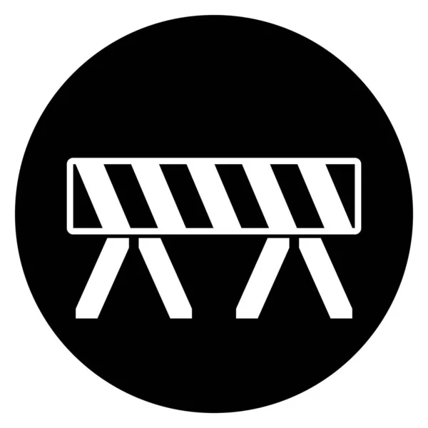 ロードブロックアイコンベクトルイラストロゴデザイン — ストックベクタ