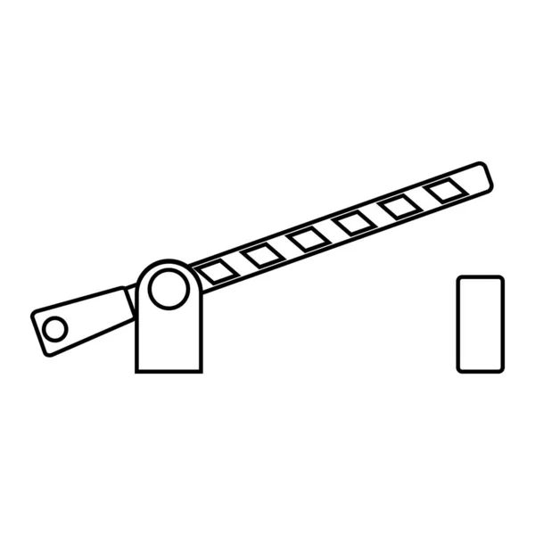 ロードブロックアイコンベクトルイラストロゴデザイン — ストックベクタ