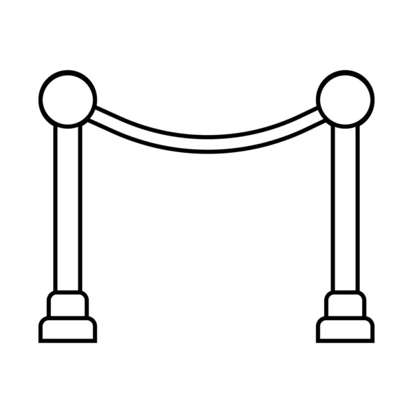 Vägbarriär Ikon Vektor Mall Illustration Logotyp Design — Stock vektor