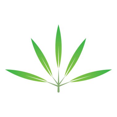 Yaprak ikonu vektör şablonu illüstrasyon logo tasarımı