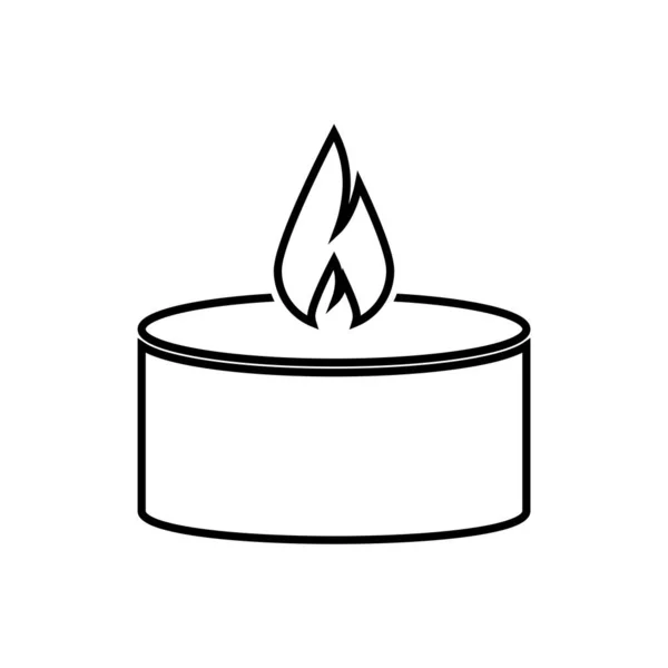Kerze Symbol Vektor Vorlage Illustration Logo Design — Stockvektor