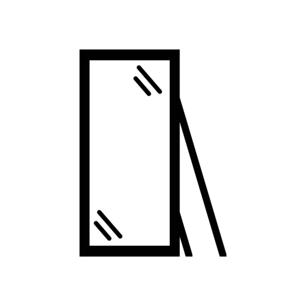 Specchio Icona Vettoriale Modello Illustrazione Logo Design — Vettoriale Stock