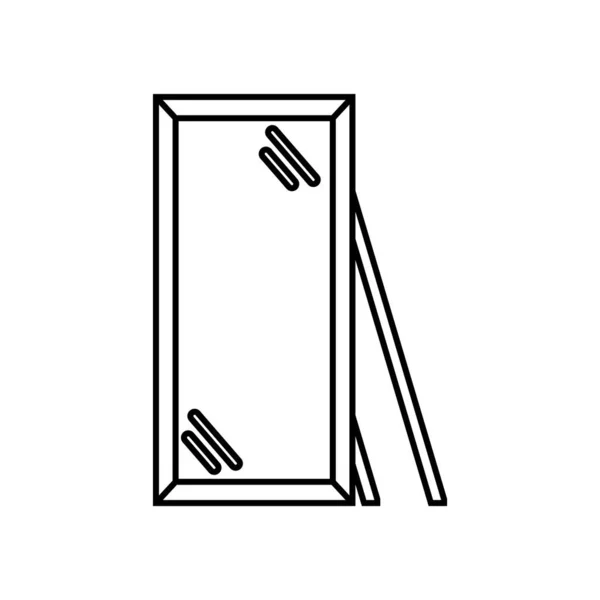 Εικονίδιο Καθρέφτη Διάνυσμα Πρότυπο Εικονογράφηση Λογότυπο Σχεδιασμός — Διανυσματικό Αρχείο