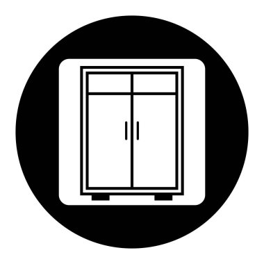 Dolap simgesi vektör şablonu çizim logosu tasarımı