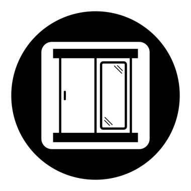 Dolap simgesi vektör şablonu çizim logosu tasarımı