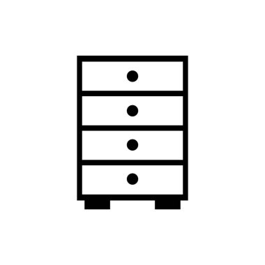 Çekmece simgesi vektör çizim logosu tasarımı