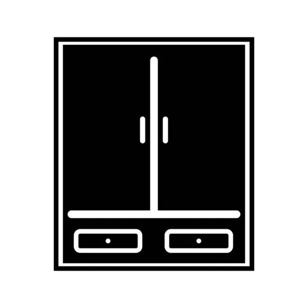 Schrank Symbol Vektor Vorlage Illustration Logo Design — Stockvektor