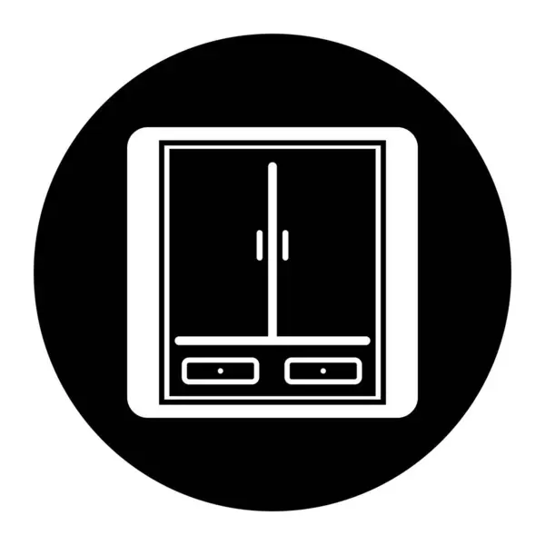 食器棚アイコンベクトルイラストロゴデザイン — ストックベクタ