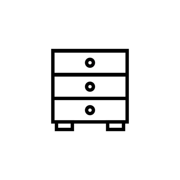 Schublade Symbol Vektor Vorlage Illustration Logo Design — Stockvektor