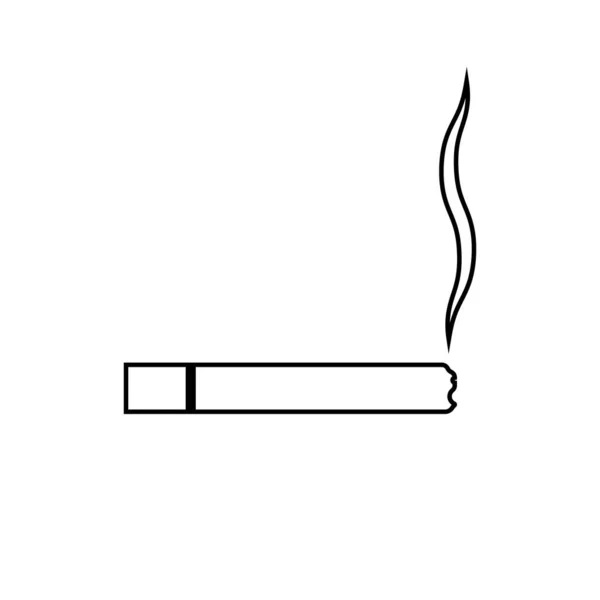 Cigarro Ícone Vetor Modelo Ilustração Logotipo Design — Vetor de Stock