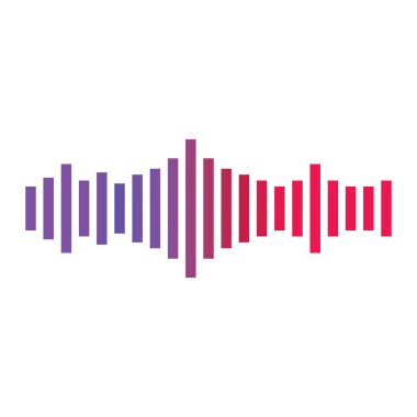 ses dalgası ikonu vektör şablonu çizim logosu tasarımı