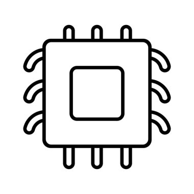 mikroçip simgesi vektör örnekleme logo tasarımı