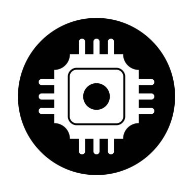 mikroçip simgesi vektör örnekleme logo tasarımı