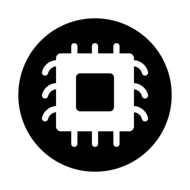 mikroçip simgesi vektör örnekleme logo tasarımı