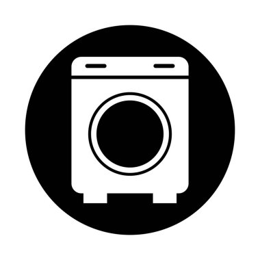 çamaşır makinesi simgesi vektör şablonu çizim logosu tasarımı