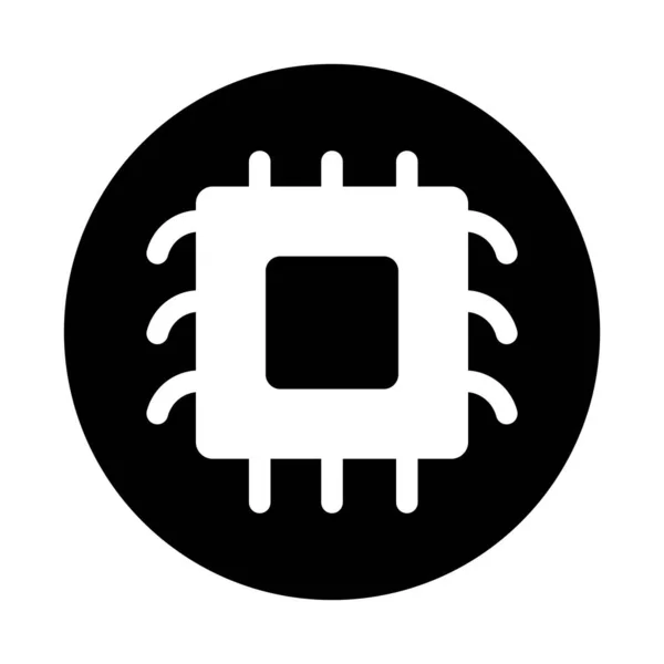 Micropuce Icône Vectoriel Modèle Illustration Logo Conception — Image vectorielle