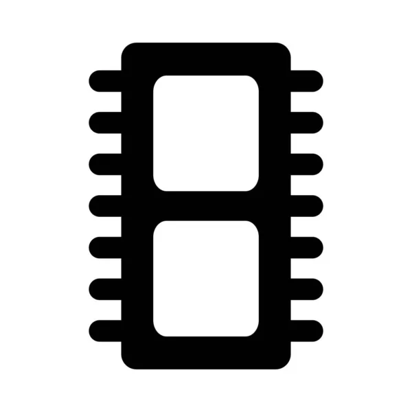 Мікрочіп Значок Векторний Шаблон Ілюстрація Логотип Дизайн — стоковий вектор