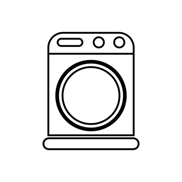 Washing Machine Icon Vector Template Illustration Logo Design — Stock Vector