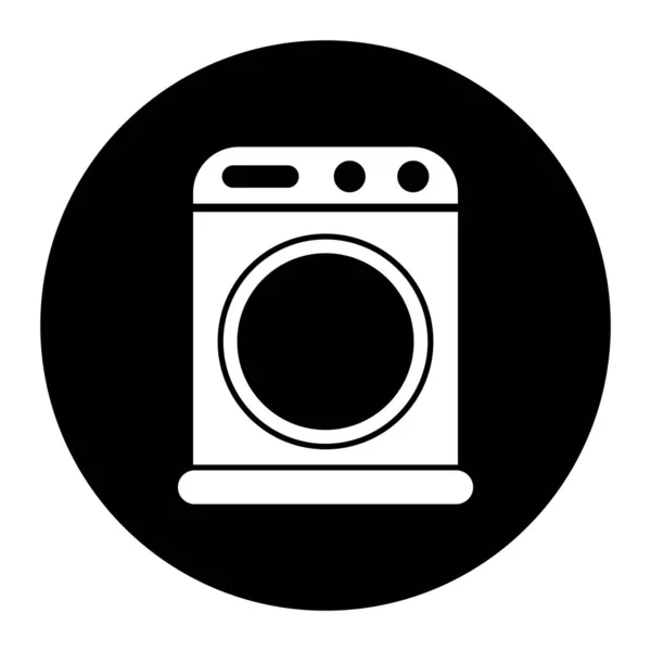 洗濯機アイコンベクトルイラストロゴデザイン — ストックベクタ