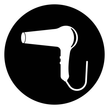 saç kurutma ikonu vektör şablonu illüstrasyon logo tasarımı