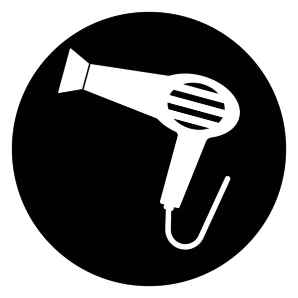 Secador Cabelo Ícone Vetor Modelo Ilustração Logotipo Design —  Vetores de Stock