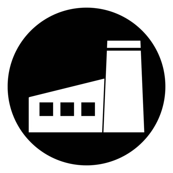 Bâtiment Usine Icône Vectoriel Modèle Illustration Logo Conception — Image vectorielle