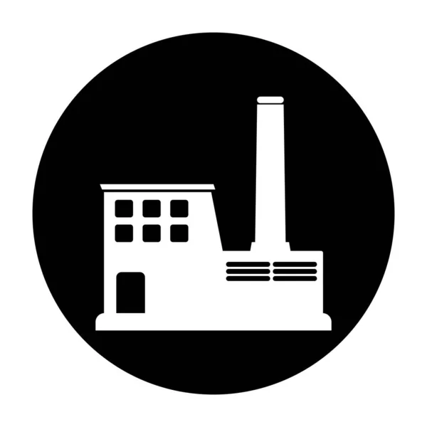 Návrh Loga Vektorové Šablony Pro Stavbu Továrny — Stockový vektor