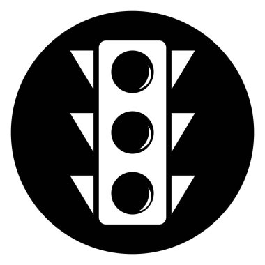 kırmızı ışık simgesi vektör şablonu çizim logosu tasarımı