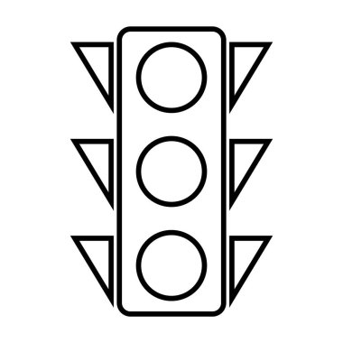 kırmızı ışık simgesi vektör şablonu çizim logosu tasarımı