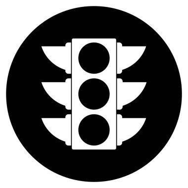 kırmızı ışık simgesi vektör şablonu çizim logosu tasarımı