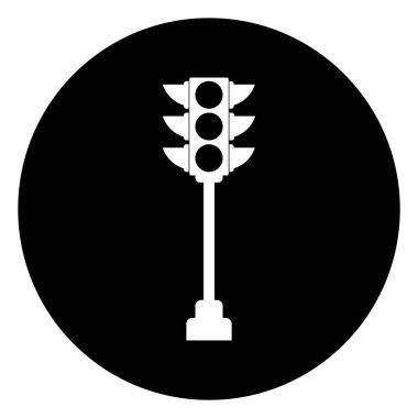 kırmızı ışık simgesi vektör şablonu çizim logosu tasarımı