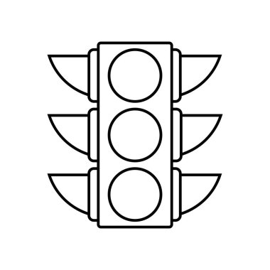 kırmızı ışık simgesi vektör şablonu çizim logosu tasarımı