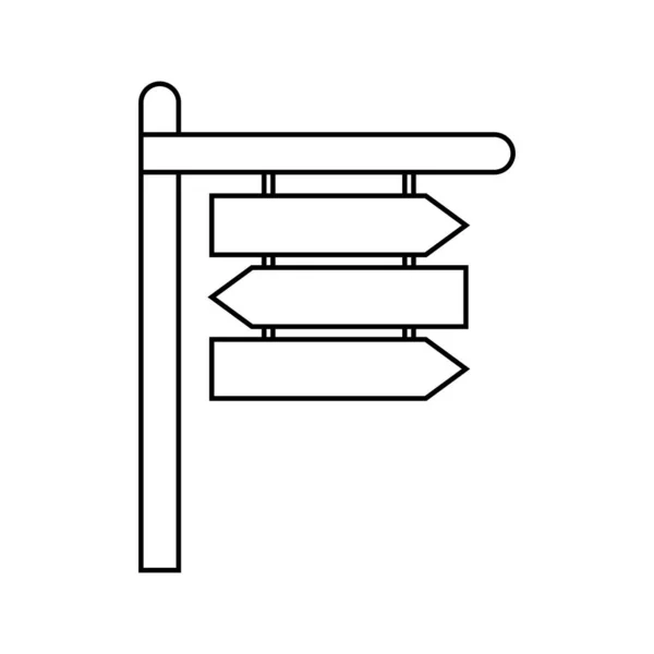 Kierunek Ikona Wektor Szablon Ilustracja Logo Projekt — Wektor stockowy