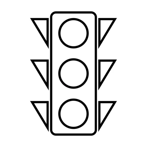 Röd Ljus Ikon Vektor Mall Illustration Logotyp Design — Stock vektor