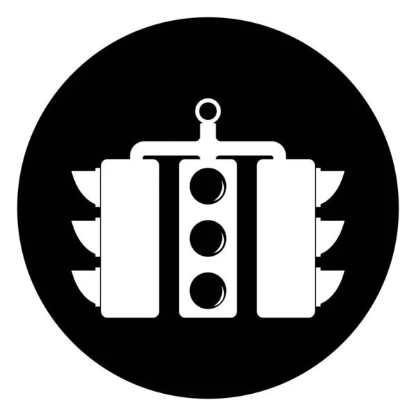 Icono Luz Roja Vector Plantilla Ilustración Logo Diseño — Vector de stock