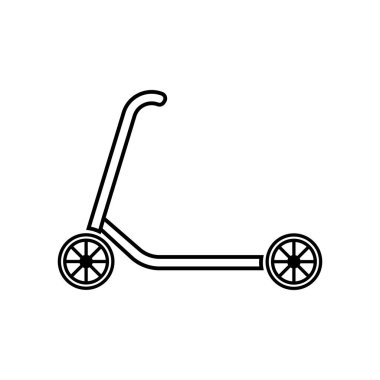 Scooter simgesi vektör şablonu çizim logosu tasarımı