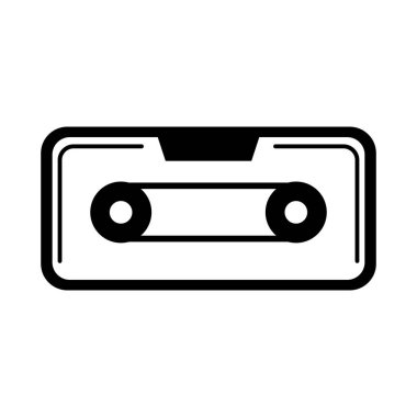 kaset simgesi vektör şablonu çizim logosu tasarımı