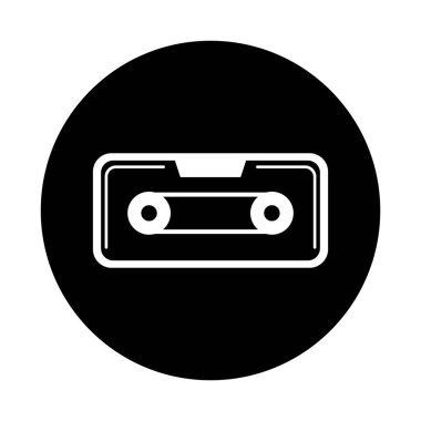 kaset simgesi vektör şablonu çizim logosu tasarımı