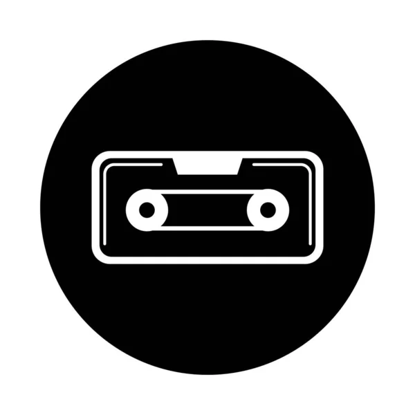 Cassette Icône Vecteur Modèle Illustration Logo Design — Image vectorielle