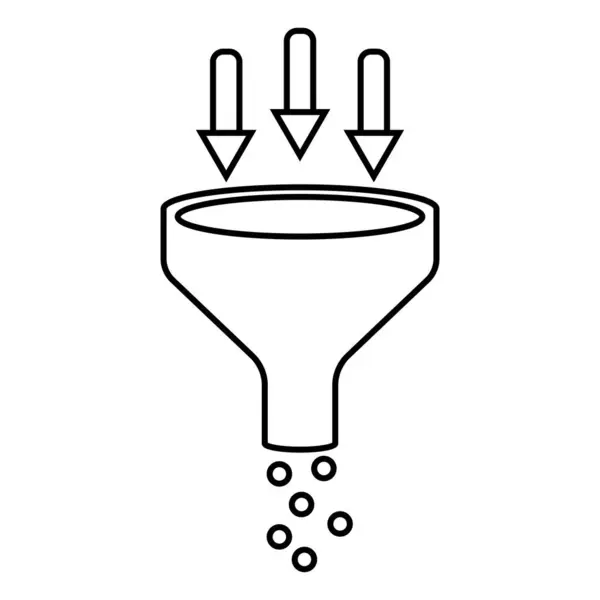 Icono Agua Embudo Vector Plantilla Ilustración Logo Diseño — Archivo Imágenes Vectoriales