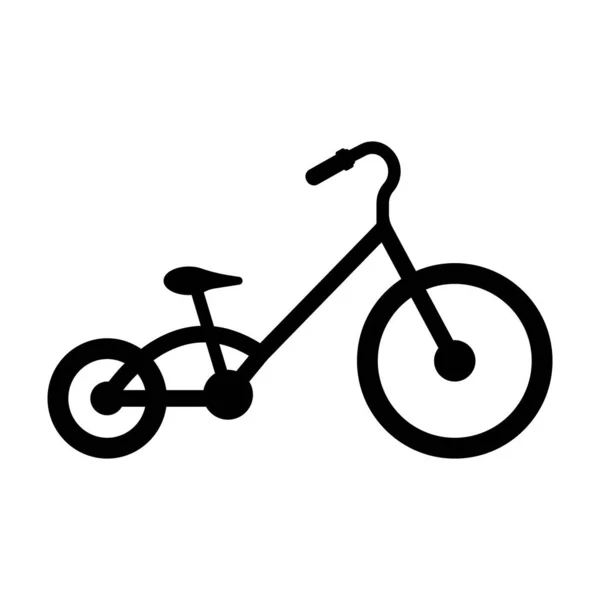 キッズバイクアイコンベクトルイラストロゴデザイン — ストックベクタ