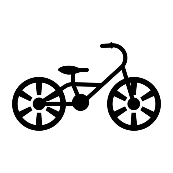 キッズバイクアイコンベクトルイラストロゴデザイン — ストックベクタ
