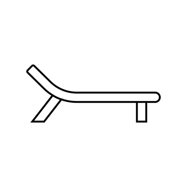 Cadeira Ícone Vetor Modelo Ilustração Logotipo Design — Vetor de Stock