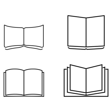 kitap simgesi vektör şablonu illüstrasyon logo tasarımı