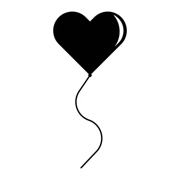 Значок Повітряній Кулі Любов Повітряній Кулі Векторний Шаблон Ілюстрація Логотип — стоковий вектор