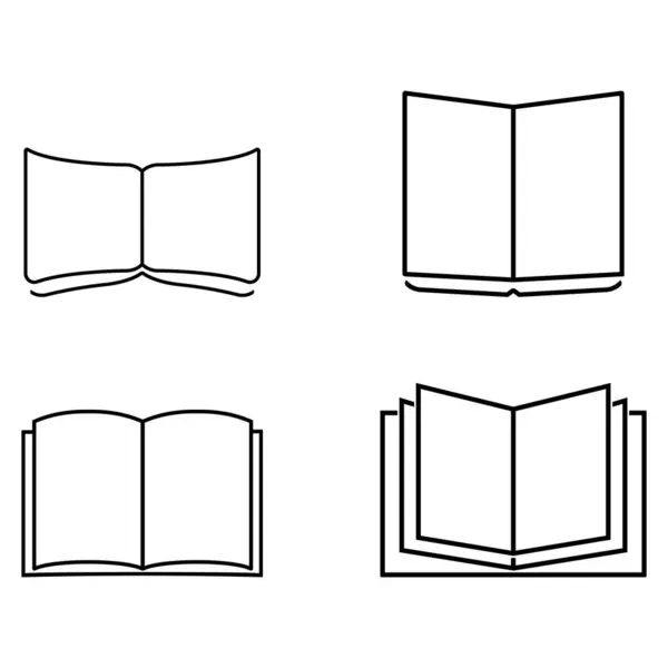 Livre Icône Vectoriel Modèle Illustration Logo Conception — Image vectorielle