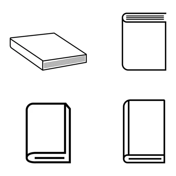 Livre Icône Vectoriel Modèle Illustration Logo Conception — Image vectorielle