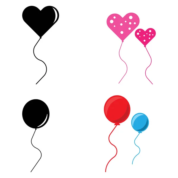 Balloon Icon Love Balloon Vector Template Illustration Logo Design — Stock Vector