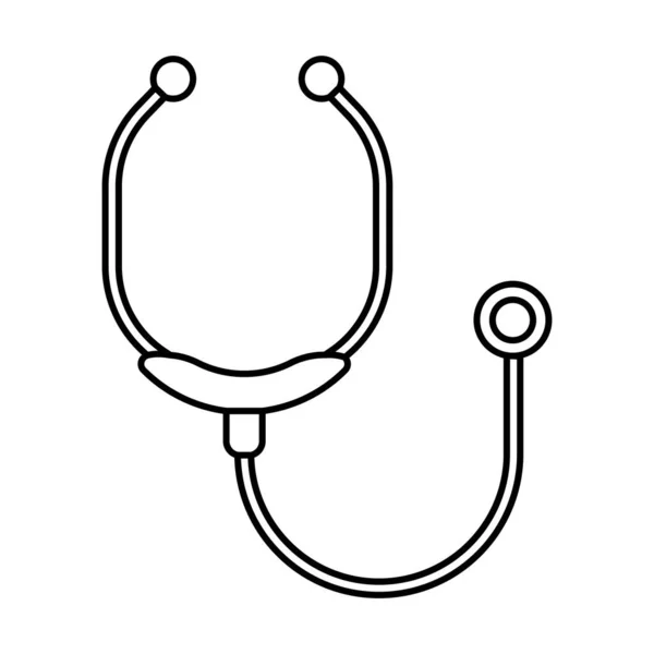 Stéthoscope Icône Vectoriel Modèle Illustration Logo Conception — Image vectorielle